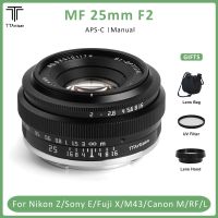 TTArtisan เลนส์กล้องไร้กระจก25มม. F2 MF เหมาะสำหรับ Canon EF-M Canon RF Nikon Z Sony E ฟูจิฟิล์ม XF Panasonic Olympus M43 L-Mount