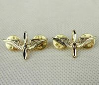 tomwang2012. TWO US AIR FORCE AVIATION WINGS METAL SOLDIER BADGES PIN CLASSIC MILITARY