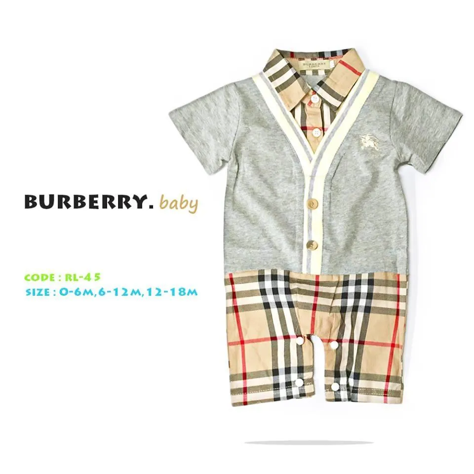 cute baby outfit baby romper OVERRUNS BURBERRY ROMPERmpu | Lazada PH