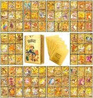 2022 New 54 Cards Metal Card V PIKACHU Charizard Vmax Kids Game Collection Gifts