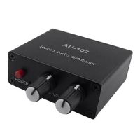 1 Piece Audio Distributor Stereo Audio Mixer Multi-Channel RCA Splitter for Power Amplifier Active Audio