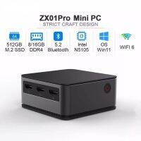 คอมพิวเตอร์ขนาดเล็ก ZX01Pro ใหม่ Win11โปร CPU Intel Celeron N5105 Quad-Core WiFi 5G บลูทูธ5.2 HDMI จอแสดงผลสามจอคอมพิวเตอร์ขนาดเล็กกระเป๋า