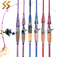 Sougayilang คันเบ็ดตกปลา 4ส่วน 2.1เมตร 2.4เมตร คันสปิ้นหล่อเบ็ดตกปลาCarbon Fiber Ultra Rod สำหรับน้ำจืดและน้ำจืด อุปกรณ์ตกปลา