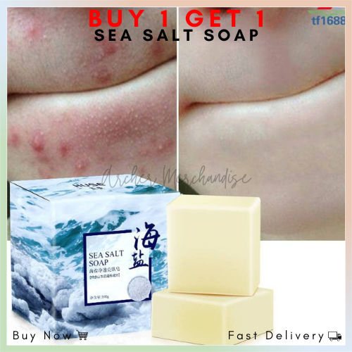 Sea Salt Soap Removal Pimple Pores Acne Treatment Cleaner Moisturising