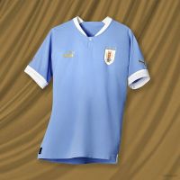 Cup Hq3 2022 Qatar World Uruguay Home National Football Jersey Tshirt Sports Tops Tee Shirt Unisex Qh3 2023 new popular