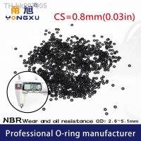 ◑◄  Nitrile Rubber 10PCS/lot Black NBR CS 0.8mm thickness OD2.6/3/3.6/4.1/4.3/4.5/4.9/5.1mm O Ring Gasket waterproof watch oring