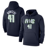 ✁┇♤ NBA Dallas 77 east qi qi 41 / nowitzki hedge hooded fleece basketball leisure sport coat