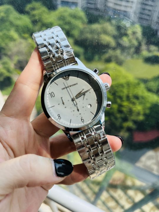 armani-นาฬิกาข้อมือผู้ชายผู้หญิง-นาฬิกาสเตนเลสสตีลคุณภาพสูงนาฬิกาข้อมือลำลองธุรกิจสำหรับทุกเพศ