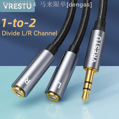 【CW】✹♣  1 2 Out 3.5mm to 2Female Left Channel Cable Stereo AUX Convertor for Sound Card L/R Splitter Audio