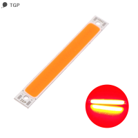 ? TGP 3V-4V DC 60mm 8mm LED cob Strip 1W 3W อบอุ่นขาวน้ำเงินแดงแหล่งกำเนิดแสงสำหรับ DIY โคมไฟทำงานจักรยาน