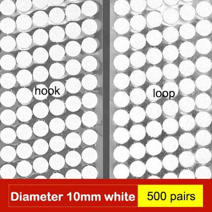 100-500pairs-lot-self-adhesive-fastener-tape-dots-10-15-20-25-30-60mm-disc-adhesive-strong-glue-magic-sticker-round-coins-hook-loop