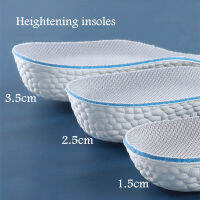 เพิ่มความสูง Insoles Arch รองรับ Orthotics แทรกน้ำหนักเบา Lift สำหรับผู้ชายผู้หญิงรองเท้า Pads 1.52.53.5ซม. Heighten Lift