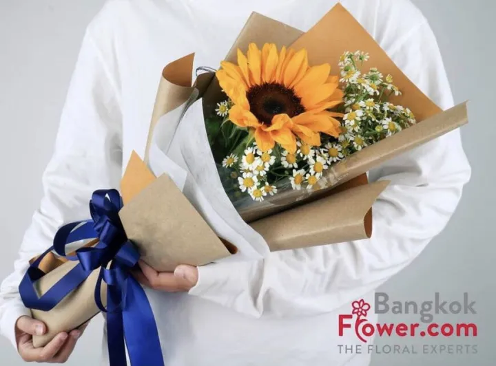 ช่อทานตะวัน 01 "399 B." ช่อดอกไม้ ช่อดอกไม้สด Bangkokflower