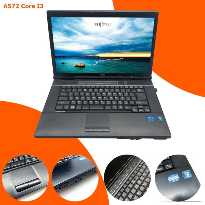 โน๊ตบุ๊คมือสอง-notebook-fujitsu-a572-e-core-i3-2370m-ram-4gb-เล่นเน็ต-ดูหนัง-ฟังเพลง-ออฟฟิต-รับประกัน-3-เดือน