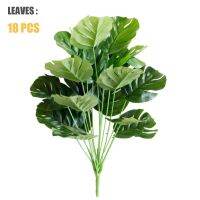 hotx【DT】 50cm Artificial Large Leaves Bonsai Turtle Monstera for Decoration