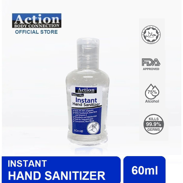 ACTION Instant Hand Sanitizer 60ml [HALAL CERTIFIED] [KKM APPROVED