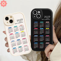 เคสโทรศัพท์สำหรับ Realme C31 C15 C21Y C25 C11 C35 C12 C30 C30s C25Y C25s GT 8i 8 5 9i 8Pro 6i 5i 5S 6S 6 7i C17 C21 C2 C20A C3 C17 C20คู่2023ปฏิทิน Soft TPU ฝาหลัง