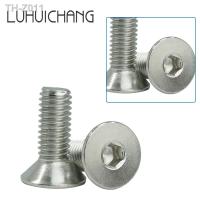 LUHUICHANG M2 M2.5 M3 M4 50PCS Stainless Steel 304 Hexagonal socket Countersunk Screw Flat Head Screw Bolts Hex Screw