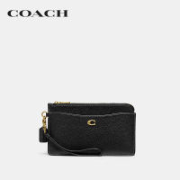 COACH กระเป๋าคล้องมือผู้หญิงรุ่น L-Zip Wristlet สีดำ C8434 B4/BK