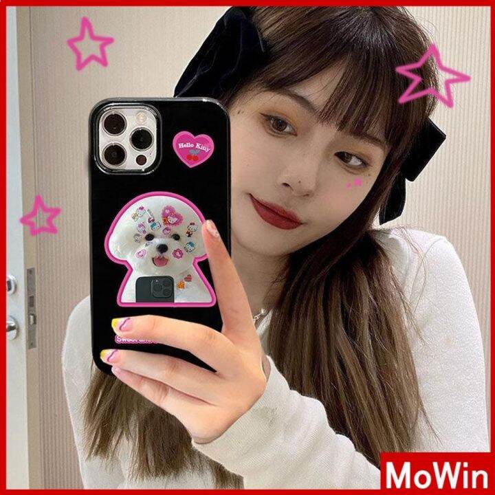 mowin-เข้ากันได้สำหรับ-เคสไอโฟน-เคสไอโฟน11-เคสโทรศัพท์-14-pro-max-สำหรับ-iphone-เคส-ซิลิโคนนุ่มเคสสีดำเคลือบเงา-ลูกอม-เคสกันก