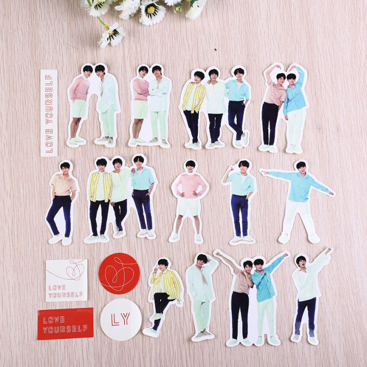 สติ๊กเกอร์-bts-love-yourself-official-same-paragraph-18-ชิ้น-แพ็ค-bts-official-89282-deco-sticker-set