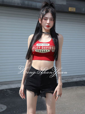 HengShanYuan กางเกงขาสั้นขอบดิบมีรู2023ดีไซน์สลิมมิ่งแบบใหม่สำหรับฤดูร้อน Cewek Seksi ยีนส์ขาสั้นสำหรับสตรี