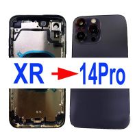 DIY Housing For XR 11 To 14 Pro Back Battery Middle Frame Replacement For XS Like 14Pro Cover  X Max Up to iPhone 14 ProMax