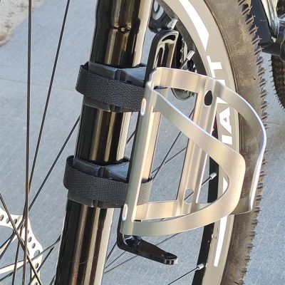 Bikersay Bicycle Bottle Holder Aluminum Alloy Bottle Holder Adjustable Opening Water Bottle Cage Front Fork Fixed Bike Accessory Adhesives Tape