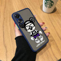 เคสสำหรับ OPPO A78 4G เคสแข็งมีน้ำค้างแข็งโปร่งใสการ์ตูนน่ารักเด็กชายหญิงน่ารักเคสใส่โทรศัพท์ปกหลังแบบเต็มกันกระแทกปกป้องกล้อง