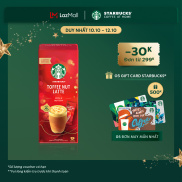 Cà phê hòa tan cao cấp Starbucks Latte hương kẹo Toffee Nut Hộp 4 gói x 23G