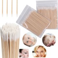 【YF】 100Pcs wooden swab to clean ears eyebrows lips eyeliner tattoo makeup cosmetic tools