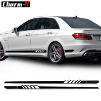 NEW Edition 1 Style Side Stripe Sticker for Mercedes Benz W212 E Class E63 AMG Decal Stickers-BlackSilverGreyWhite5D Carbon