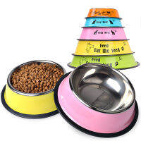 Stainless Steel Dog Bowl Non-slip Cat Dog Feeder Diameter 11-22cm Bowl For Dogs Small Medium Large Dog Feeder Drinkers