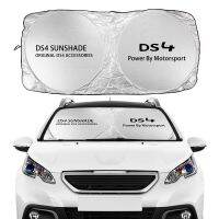 ที่บังแดดหน้ารถยนต์ม่านบังแดดผ้าหุ้มสำหรับซีตรอง DS3 Cabrio DS4 DS5 DS Prestige DS6 DS7อุปกรณ์เสริมรถยนต์ที่บังแดดป้องกันแผ่นสะท้อนแสงยูวี