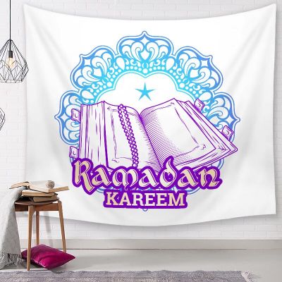 Muslim Party Eid Mubarak Ramadan Festival Tapestry Moon Lantern Palace Pattern Decoration for Living Room Bedroom Outfit