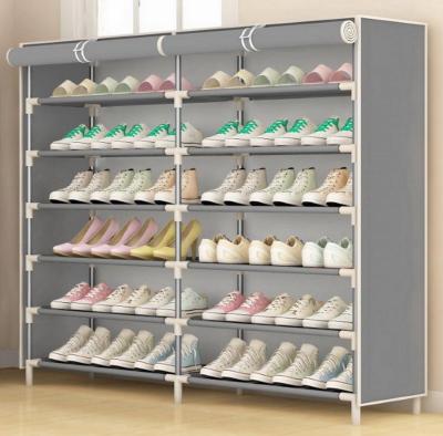 (มี 4 สี ) MGN ชั้นวางรองเท้า DIY ตู้เก็บรองเท้า 6 ชั้น (36 คู่) ผ้าคลุม non woven กันน้ำ กันฝุ่น - KK