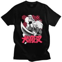 Inuyasha T Shirt Men Soft Cotton Anime Tee Sesshoumaru Higurashi Kagome Tshirt Cartoon Tshirt Gildan