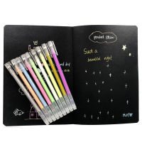 9 PC ปากกา + โน้ตบุ๊ค 1 PC ชุด 2022 Sketchbook Diary สำหรับ Graffiti นุ่มสีดำกระดาษ Sketch Book โน้ตบุ๊คอุปกรณ์สำนักงานโรงเรียน-ttlg4809