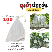 ส่งฟรี: ถุงห่อผลไม้100ใบ ถุงห่อผลไม้ 20x30cm ถุงห่อผลไม้กันuv ถุงห่อองุ่น ถุงห่อฝรั่ง ถุงห่อกระท้อน ถุงห่อมะม่วง มะระจีน กันแมลง แห้งไว