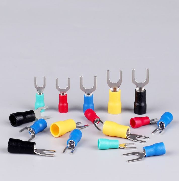 100pcs-box-sv-furcate-crimp-connector-pressed-terminals-sv2-4-5-6-1-25-3-4-color-pre-insulating-cable-wire-fork-spade-awg-22-10