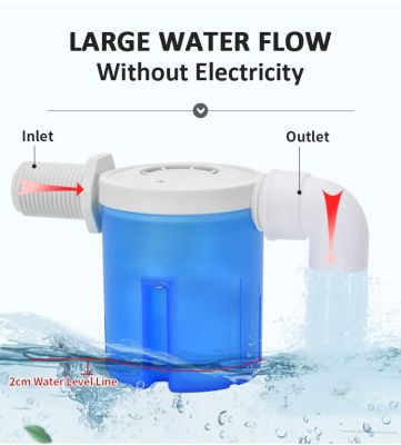 NEW 1/2" 3/4" 1" Automatic Water Level Control Valve Tower Tank Floating Ball Valve Installed Inside the tank JYN-15/20/25 Plumbing Valves