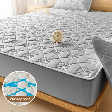 Waterproof Thicken Mattress Pad Protector Skin-Friendly Durable Fitted  Sheet Bed Cover Latex Mat Cover 150x200