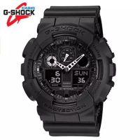 Casio G-Shock นาฬิกาข้อมือผู้ชาย สายเรซิน รุ่น GA-100B-4A สีดำ