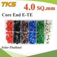 SET หางปลากลม คอร์ดเอ็น แบบมีฉนวน เส้นเดี่ยว เส้นคู่ สายไฟ 4 mm2 (6 สี 540 ชิ้น) รุ่น SET-TE-E40