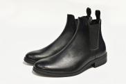 TATHANIUM Footwear Giày Chelsea boot nam màu đen da bò trơn - Second