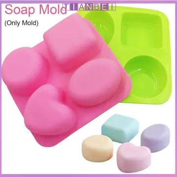 6 Bee-shaped Silicone Soap Molds, Oval Handmade Soap Silicone