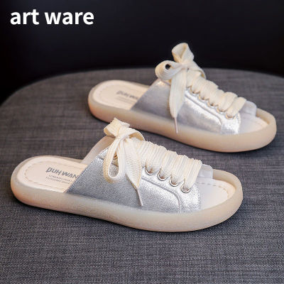 TOP☆Internet celebrity slippers womens summer wear fashion ins tide 2023 new summer flat non-slip soft bottom pregnant women sandals