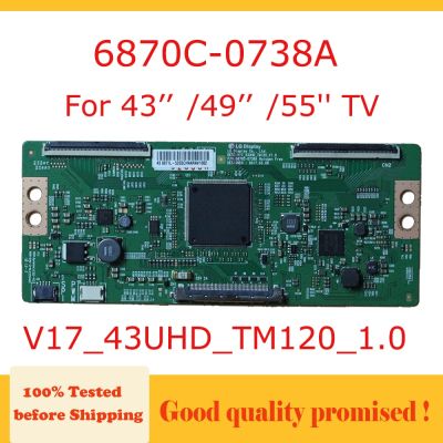 บอร์ด Sony T-Con ของแท้6870C-0738A 0738A 6870C สำหรับทีวี43 49 55 ลอจิกบอร์ด V17_43UHD_TM120_1.0 6871L-5203C 6870C 0738A