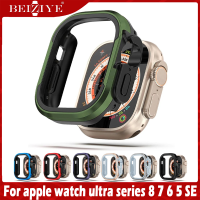 อลูมิเนียมอัลลอยด์ เคสนาฬิกาสำหรับ For apple watch Series 8 7 6 5 4 49mm 45mm 44mm 41mm 40mm เคส โครงสร้างสองชั้น เคสกันรอยหน้าปัดนาฬิกา