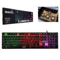 ??HOT!!ลดราคา?? คีย์บอร์ด ของแท้ เกมมิ่งมีไฟ SIGNO KB-712 Illuminated RUBBER DOME Switch Gaming Keyboard ไฟ RGB ##ที่ชาร์จ แท็บเล็ต ไร้สาย เสียง หูฟัง เคส Airpodss ลำโพง Wireless Bluetooth โทรศัพท์ USB ปลั๊ก เมาท์ HDMI สายคอมพิวเตอร์